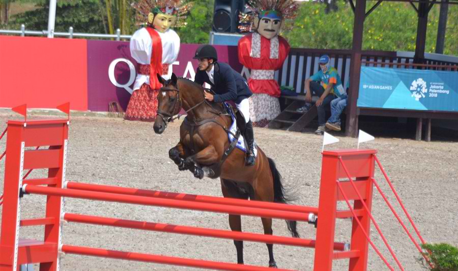 Asain Games, Asain Games 2018, Asain Games 2018 Indonesia, Fouaad Mirza, Individual Equestrian, Individual jumping, Silver medal,equestrian,indian team,equestrian