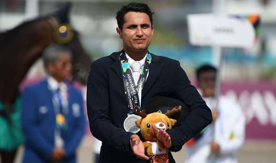 Asain Games, Asain Games 2018, Asain Games 2018 Indonesia, Fouaad Mirza, Individual Equestrian, Individual jumping, Silver medal,equestrian,indian team,equestrian